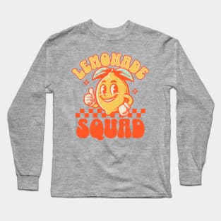 Lemonade Squad Funny Lemon Juice Summer - Retro Vintage Long Sleeve T-Shirt